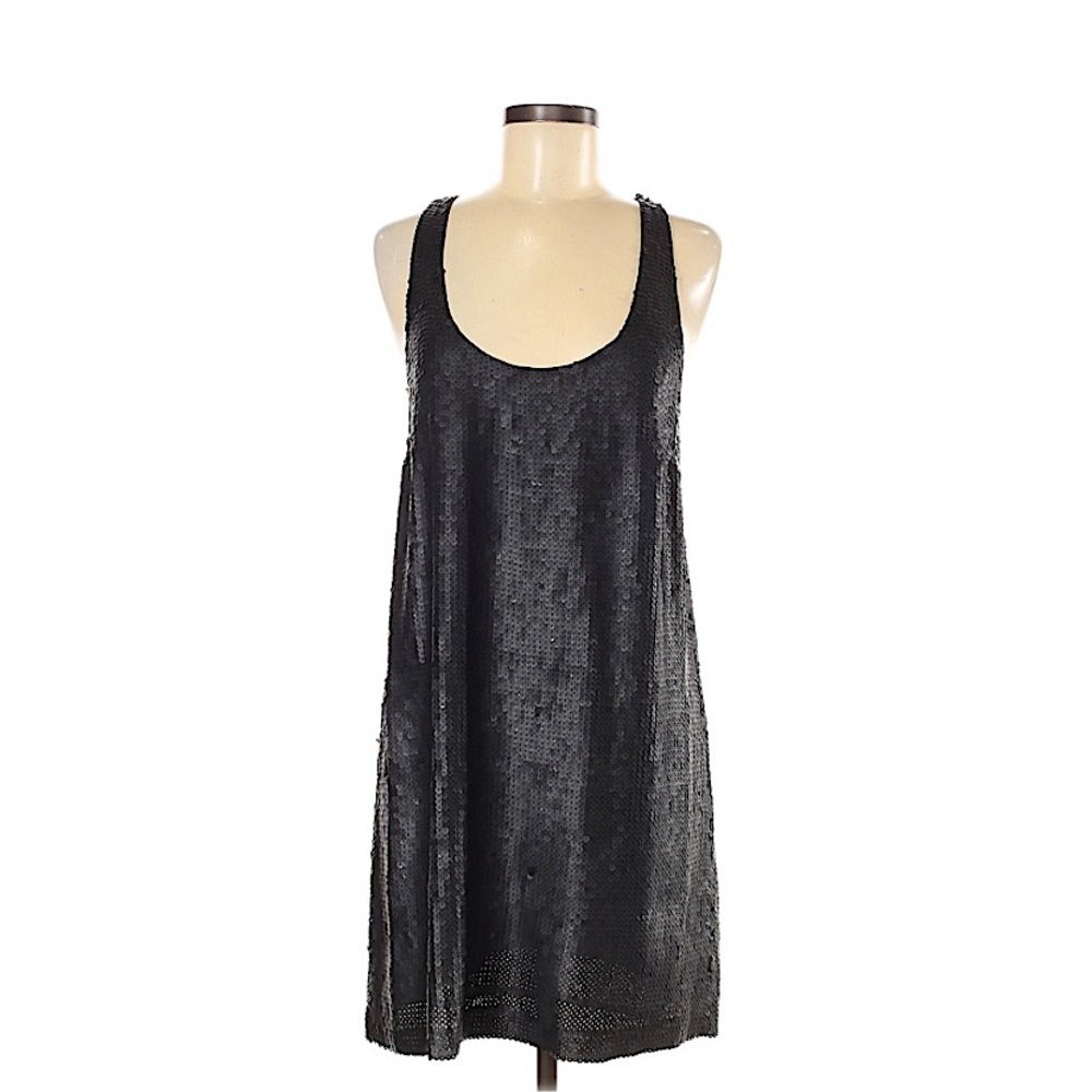 THEORY black Sequin racerback Dress